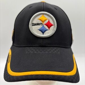 Pittsburgh Steelers NFL Reebok Black/Yellow Onfield Large/XL Flex Fit Fitted Hat